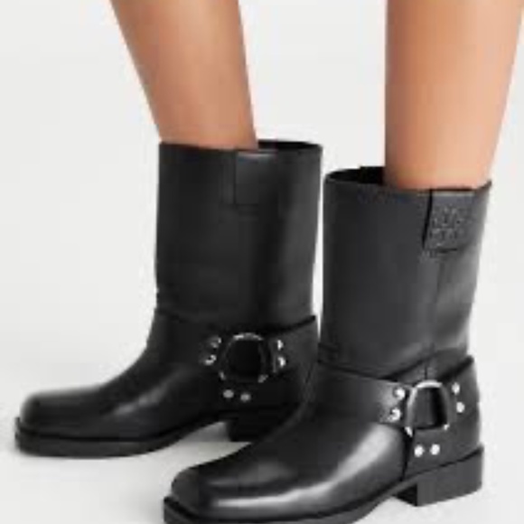 Tory Burch Double T Moto Boot Women's 9 - Picture 4 of 9